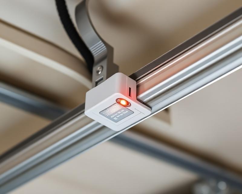 Garage door safety sensor calibration and alignment